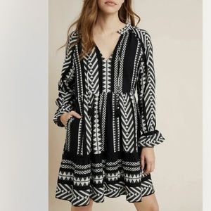 Eye catching anthro dress w/ a breezy silhouette.